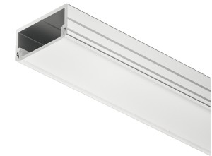 Profil nawierzchniowy 2190 do taśm LED 10mm, klosz biały opal, profil srebrny, 2.5m (833.72.981)