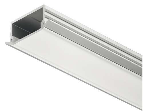 Profil wpuszczany, Profil Häfele Loox 1190 do taśm LED 10 mm, mleczny 2,5m, Srebrny (833.72.983)