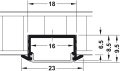Profil wpuszczany, Profil Häfele Loox 1190 do taśm LED 10 mm, mleczny 2,5m, Srebrny (833.72.983)