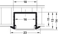 Profil wpuszczany, Profil Häfele Loox 1191 do taśm LED 10 mm, mleczny 2,5m, Srebrny (833.72.984)