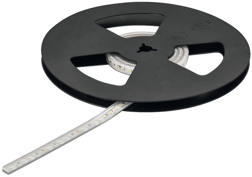 Taśma LED 3046 jednokolorowa w silikonowym rękawie, 8 mm, 24V/9,6W/5m, 120 LED/m, Biały ciepły 2700K/ Biały Zimny 5000K (833.76.348)