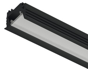 Profil wpuszczany 1106 do taśm LED 5mm, klosz biały opal, profil czarny, 2.5m (833.94.107)