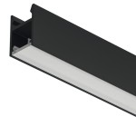 Profil nawierzchniowy 2103 do taśm LED 8mm, klosz biały opal, profil czarny z krytym mocowaniem 2.5m (833.94.117)