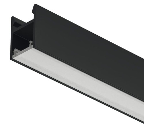 Profil nawierzchniowy 2103 do taśm LED 8mm, klosz biały opal, profil czarny z krytym mocowaniem 2.5m (833.94.117)