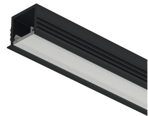 Profil wpuszczany 1104 do taśm LED, klosz biały opal, profil czarny, 3m (833.95.725)