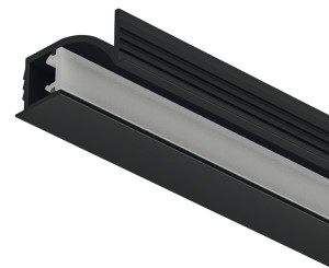 Profil wpuszczany 1107 do taśm LED 5mm, klosz biały opal, profil czarny, 3m (833.95.731)