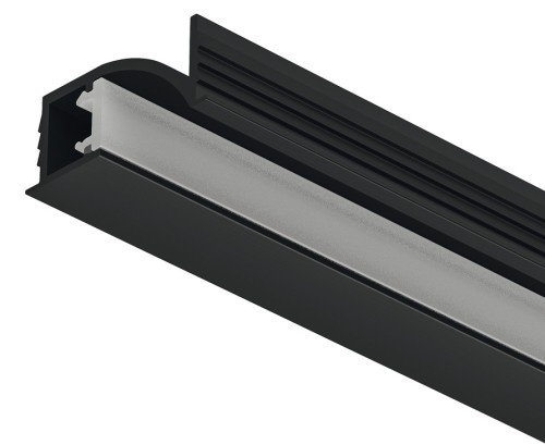 Profil wpuszczany 1107 do taśm LED 5mm, klosz biały opal, profil czarny, 3m (833.95.731)