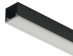 Profil nawierzchniowy 2101 do taśm LED 10mm, klosz biały opal, profil czarny, 3m (833.95.733)