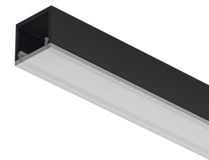 Profil nawierzchniowy 2101 do taśm LED 10mm, klosz biały opal, profil czarny, 3m (833.95.733)