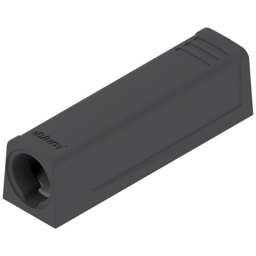 Adapter TIP-ON do drzwi, prosty (20/17 mm) Czarny Krótki (956.1201)