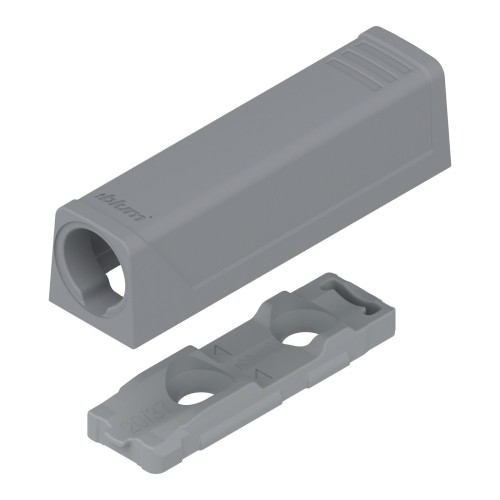 Adapter TIP-ON do drzwi, prosty (20/17 mm) Szary Krótki (956.1201)
