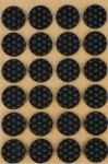 Podkładka filcowa antypoślizgowa czarna koło, fi 20mm, h 3mm