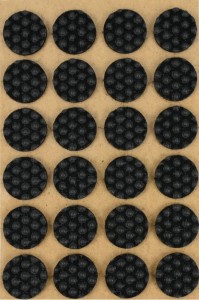  Podkładka filcowa antypoślizgowa czarna koło, fi 20mm, h 3mm