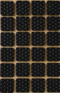  Podkładka filcowa antypoślizgowa czarna kwadrat, 20x20mm