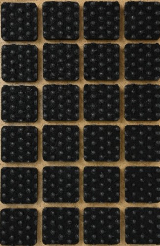 Podkładka filcowa antypoślizgowa czarna kwadrat, 20x20mm