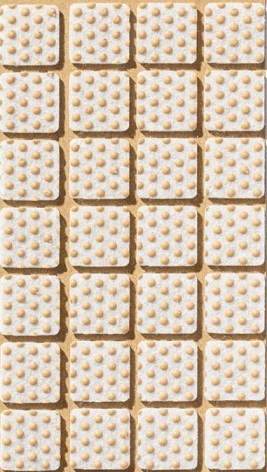 Podkładka filcowa antypoślizgowa biała kwadrat, 20x20mm