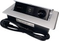 Port OVAL 2x230V, 2xUSB - Biały z przewodem