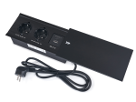 Port MODUŁ 3 2v230V, 2xUSB Czarny z przewodem 2m