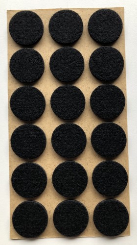 Podkładka filcowa czarna koło, fi 25mm, h 3mm