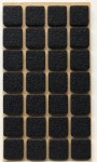 Podkładka filcowa czarna kwadrat, 20x20mm, h 3mm