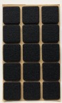Podkładka filcowa czarna kwadrat, 30x30mm, h 3mm