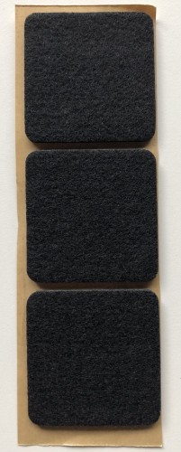 Podkładka filcowa czarna kwadrat, 50x50mm, h 3mm