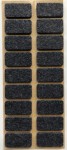 Podkładka filcowa czarna prostokąt, 15x30mm, h 3mm