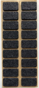  Podkładka filcowa czarna prostokąt, 15x30mm, h 3mm
