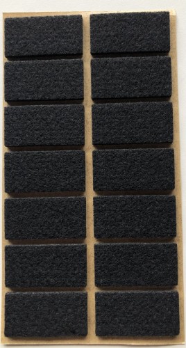 Podkładka filcowa czarna prostokąt, 40x20mm, h 3mm