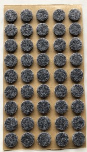  Podkładka filcowa szara koło, fi 15mm, h 3mm