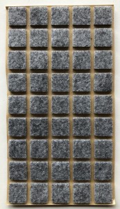  Podkładka filcowa szara kwadrat, 15x15mm, h 3mm