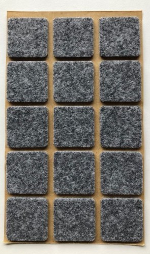 Podkładka filcowa szara kwadrat, 30x30mm, h 3mm