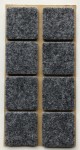 Podkładka filcowa szara kwadrat, 38x38mm, h 3mm