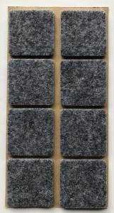  Podkładka filcowa szara kwadrat, 38x38mm, h 3mm