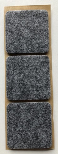 Podkładka filcowa szara kwadrat, 50x50mm, h 3mm