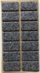 Podkładka filcowa szara prostokąt, 15x30mm, h 3mm