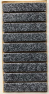 Podkładka filcowa szara prostokąt, 15x80mm, h 3mm