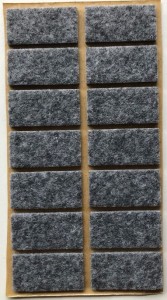  Podkładka filcowa szara prostokąt, 40x20mm, h 3mm