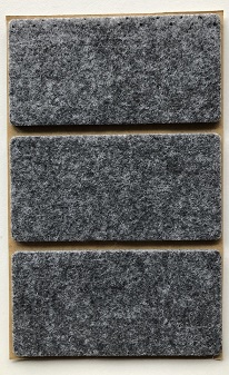 Podkładka filcowa szara prostokąt, 50x100mm, h 3mm