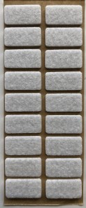  Podkładka filcowa biała prostokąt, 15x30mm, h 3mm