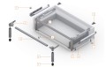SPACE STEP - Zestaw, tworzywo sztuczne/stal, L=460 mm (Z95.4600)