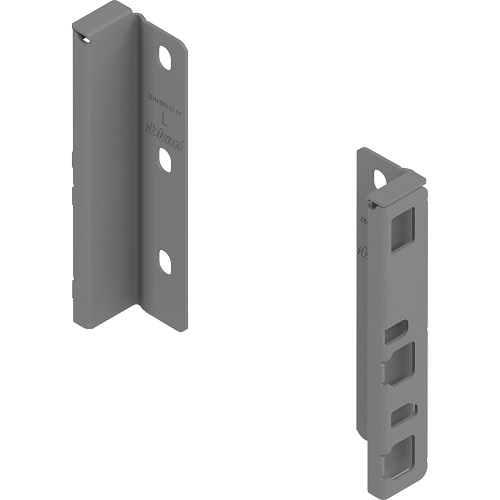MERIVOBOX - Uchwyt drewnianej ścianki tylnej wys. K (146 mm), Szary indium kpl. (ZB4K000S HO-RW MP IG-M)