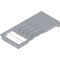AMBIA-LINE Wkład na noże (4 duże i 5 małych noży) szerokość=186 mm ANTRACYT (ZC7M0200)