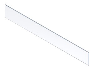 MERIVOBOX element dekoracyjny - przód, wysokość E, szer. korpusu KB=1200 mm (18/19 mm), szkło przezroczyste (1058 x 142,2) (ZE4H1058G  E-V  PL V1  KL)