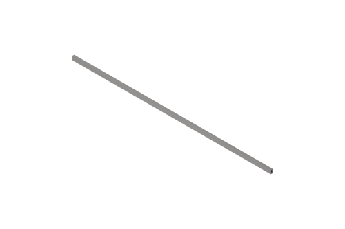 MERIVOBOX Reling, do szer. korpusu KB=1200 mm, długość=1059 mm, do przycięcia Szary indium (ZR4.1059U RELING 20IG-M)