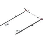 MERIVOBOX Stabilizacja boczna, dł.=650 mm, KB=1400 mm, pełen wysuw+R7037, ciemnoszara (ZS4.650MU SE-ST14 V1R737)